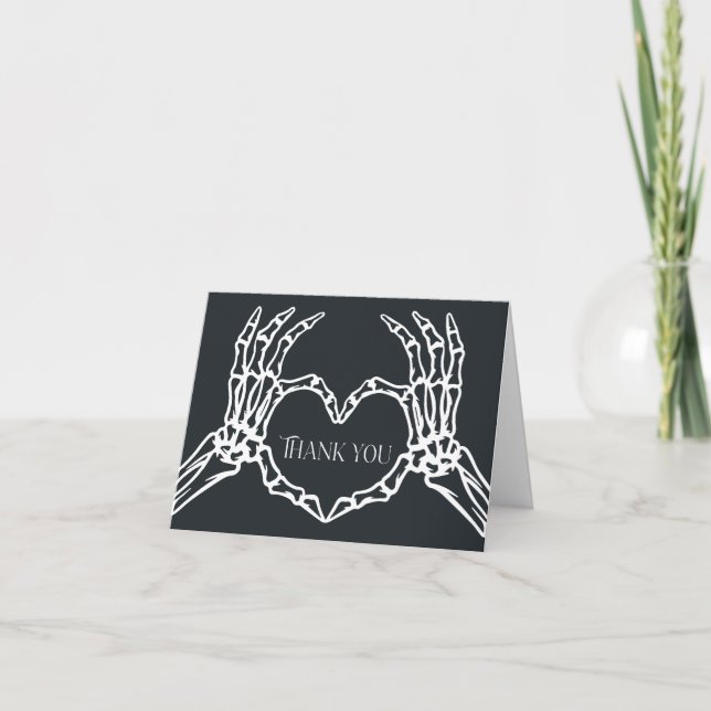 Tarjeta de agradecimiento de Baby Shower de Skelet (Anverso)