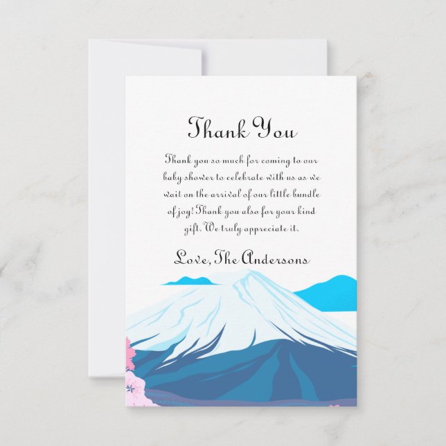 Tarjeta de agradecimiento de Baby Shower de Snow M (Anverso)