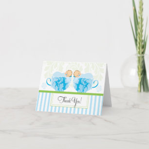 Tarjeta de agradecimiento de Baby Shower de Twins