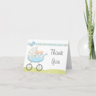 Tarjeta de agradecimiento de Baby Shower de Twins 