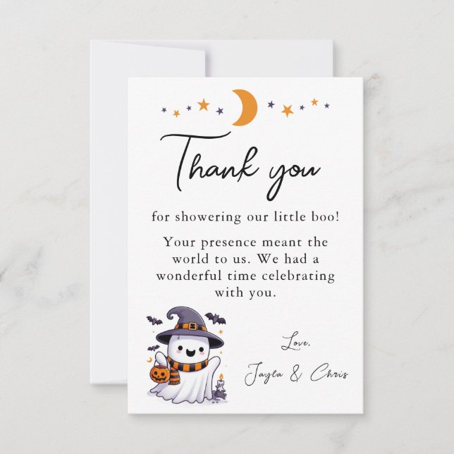 Tarjeta de agradecimiento de Baby Shower de un peq (Anverso)
