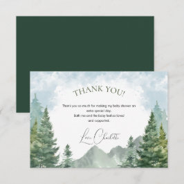 Tarjeta de agradecimiento de Baby Shower de Winter