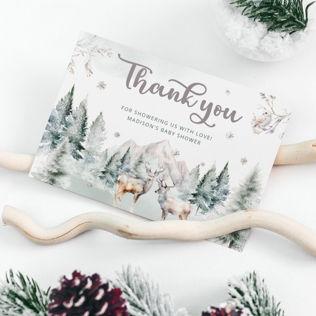 Tarjeta de agradecimiento de Baby Shower de Winter (Subido por el creador)