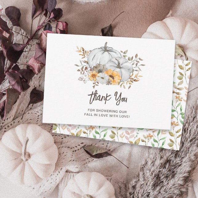 Tarjeta de agradecimiento de Baby Shower Fall in L (Subido por el creador)
