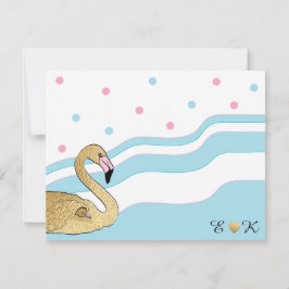 Tarjeta de agradecimiento de Baby Shower "Flamingo