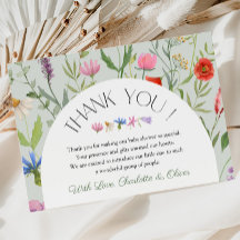 Tarjeta de agradecimiento de Baby Shower Floral bl