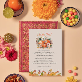 Tarjeta de agradecimiento de Baby Shower Floral de