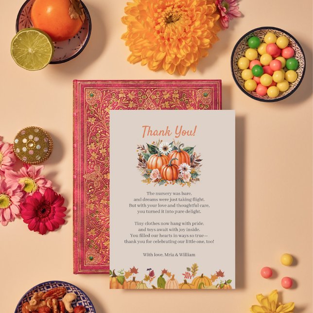 Tarjeta de agradecimiento de Baby Shower Floral de (Subido por el creador)