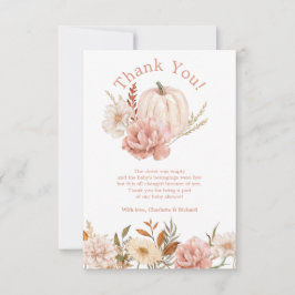 Tarjeta de agradecimiento de Baby Shower Floral de