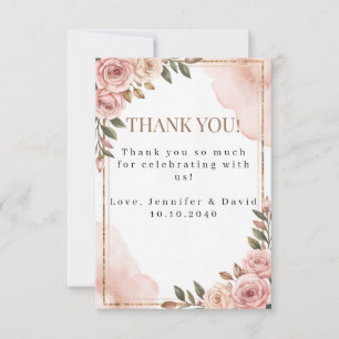 Tarjeta de agradecimiento de Baby Shower Flowers G
