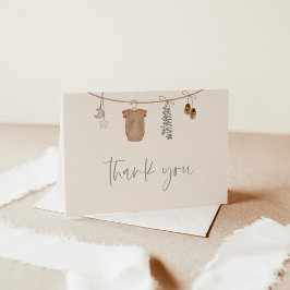 Tarjeta de agradecimiento de Baby Shower | Green B