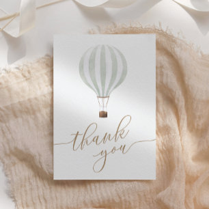 Tarjeta de agradecimiento de Baby Shower Green Hot