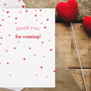 Tarjeta de agradecimiento de Baby Shower Heart Val