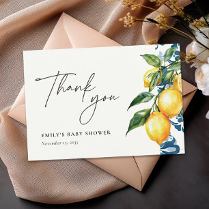 Tarjeta de agradecimiento de Baby Shower italiana 