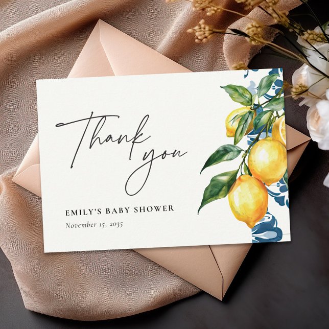 Tarjeta de agradecimiento de Baby Shower italiana  (Subido por el creador)