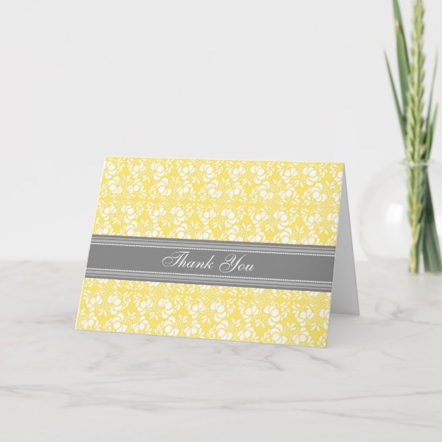 Tarjeta de agradecimiento de Baby Shower Lemon Gra (Anverso)