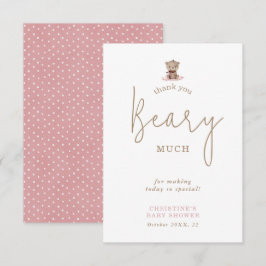 Tarjeta de agradecimiento de Baby Shower Minimalis