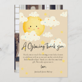Tarjeta de agradecimiento de Baby Shower Moon and