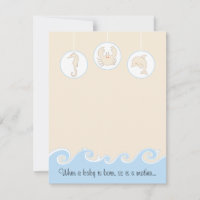 Tarjeta de agradecimiento de Baby Shower, móvil az