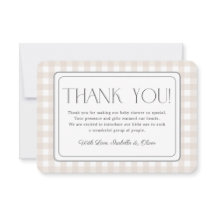 Tarjeta de agradecimiento de Baby Shower Neutral d