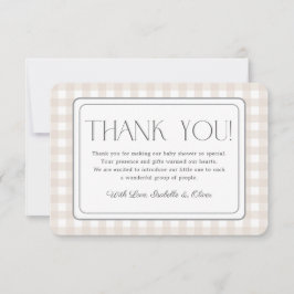Tarjeta de agradecimiento de Baby Shower Neutral d