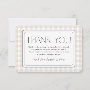 Tarjeta de agradecimiento de Baby Shower Neutral d