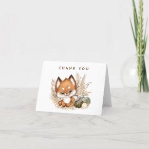 Tarjeta de agradecimiento de Baby Shower otoño
