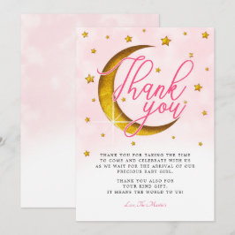 Tarjeta de agradecimiento de Baby Shower Over the