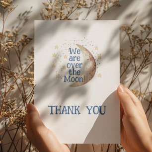 Tarjeta de agradecimiento de Baby Shower Over the