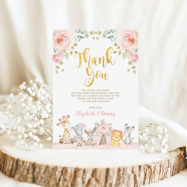 Tarjeta de agradecimiento de Baby Shower para anim (Subido por el creador)