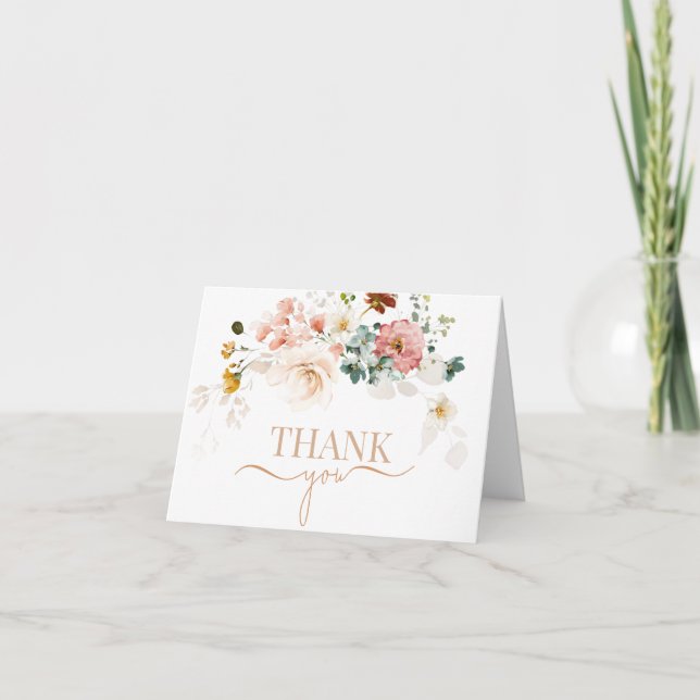 Tarjeta de agradecimiento de Baby Shower para bebé (Anverso)