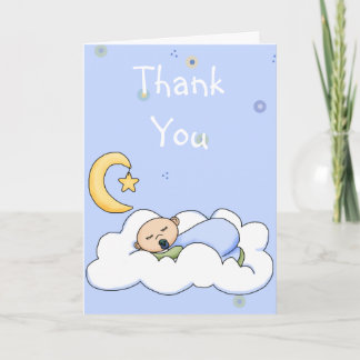 Tarjeta de agradecimiento de Baby Shower para Boy
