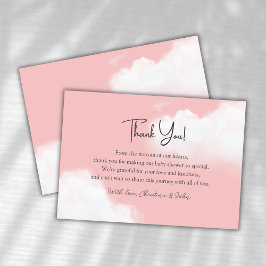 Tarjeta de agradecimiento de Baby Shower para Chic