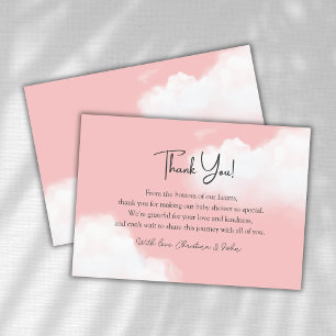 Tarjeta de agradecimiento de Baby Shower para Chic