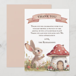 Tarjeta de agradecimiento de Baby Shower para cone