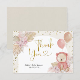 Tarjeta de agradecimiento de Baby Shower para el o