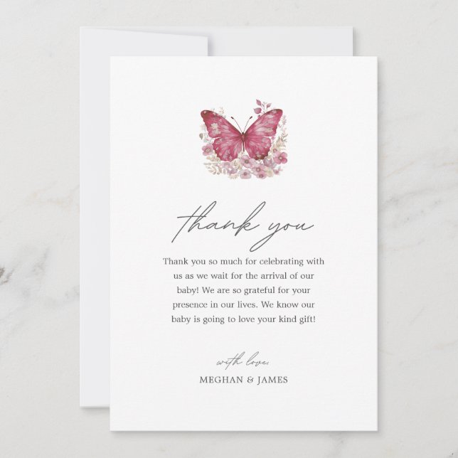 Tarjeta de agradecimiento de Baby Shower para mari (Anverso)