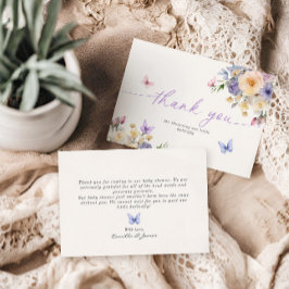 Tarjeta de agradecimiento de baby shower pastel co