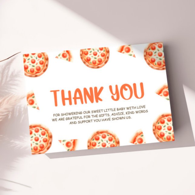 Tarjeta de agradecimiento de Baby Shower Pizza (Subido por el creador)