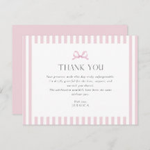 Tarjeta de agradecimiento de Baby Shower preppy Pi