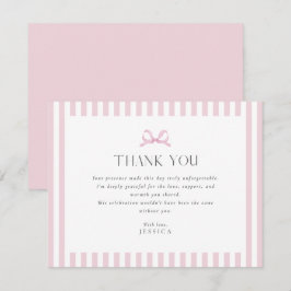 Tarjeta de agradecimiento de Baby Shower preppy Pi