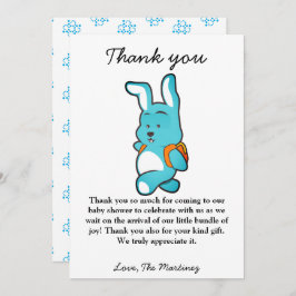 Tarjeta de agradecimiento de Baby Shower Rustic Cu