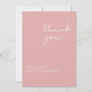 Tarjeta de agradecimiento de Baby Shower simple Ch