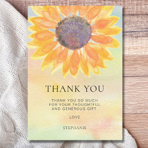 Tarjeta de agradecimiento de Baby Shower Sunflower