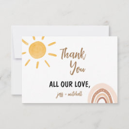Tarjeta de agradecimiento de Baby Shower Sunshine