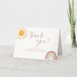 Tarjeta de agradecimiento de Baby Shower Sunshine,