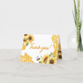 Tarjeta de agradecimiento de Baby Shower Sweet As 