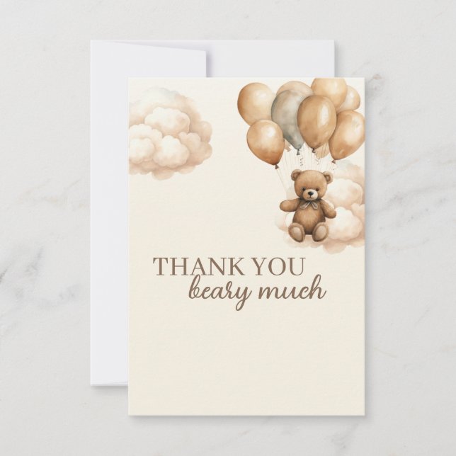 Tarjeta de agradecimiento de Baby Shower Tema del  (Anverso)