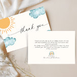 Tarjeta de agradecimiento de Baby Shower temática<br><div class="desc">Ducha de bebé con temática de sol gracias a la tarjeta del recinto.</div>