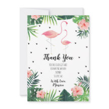 Tarjeta de agradecimiento de Baby Shower temática